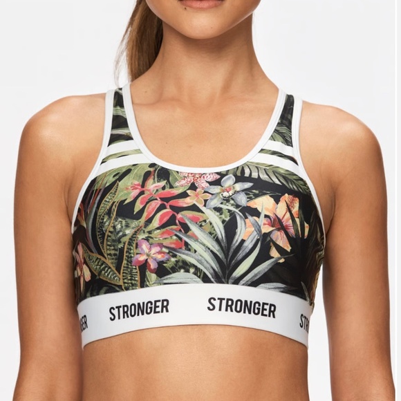 Stronger Vietnam Floral Print Active Leggings and Sport Bra Set Size Medium - Picture 2 of 9